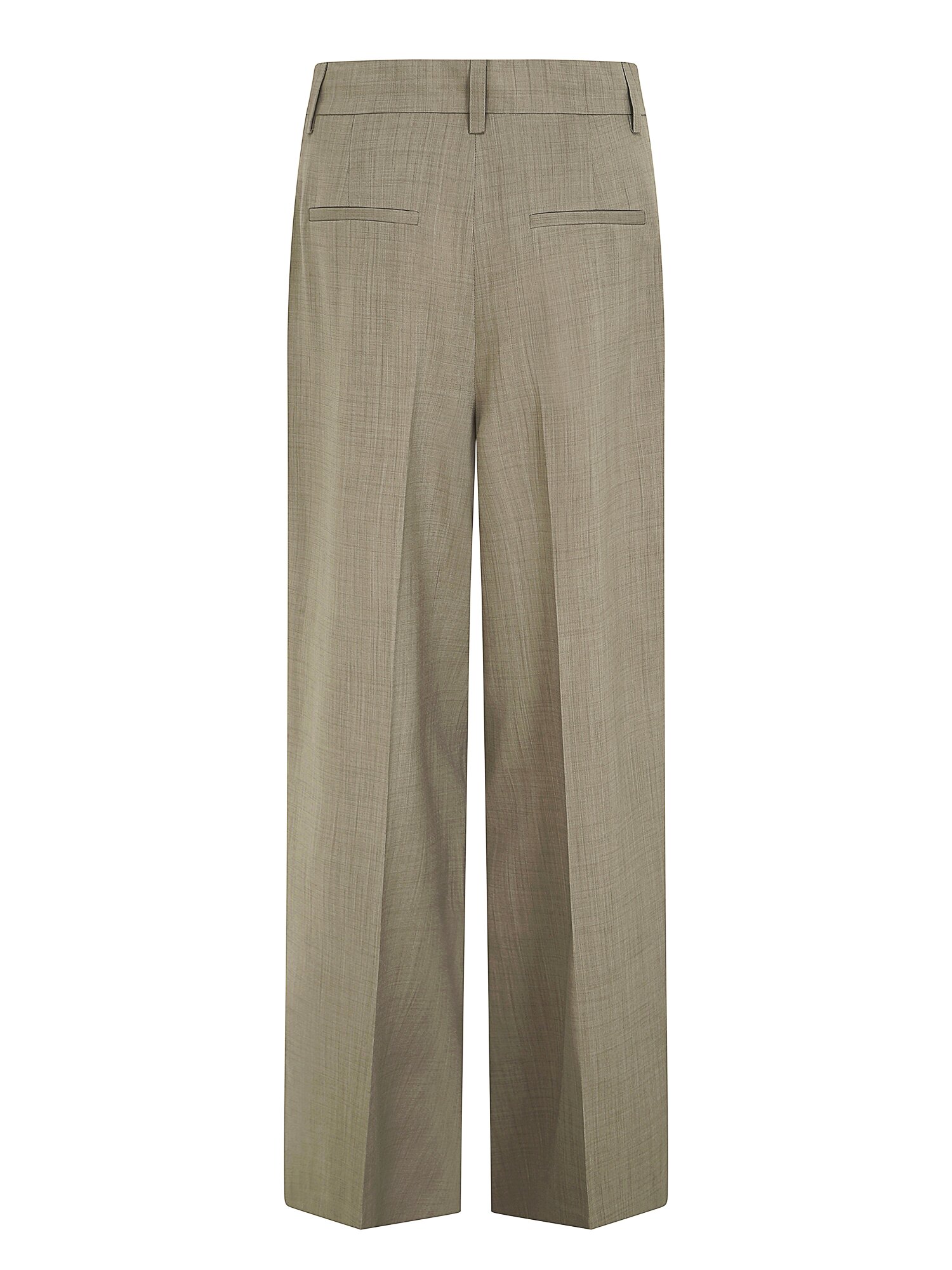 하이 웨이스트 원턱 와이드 팬츠 (KHAKI)