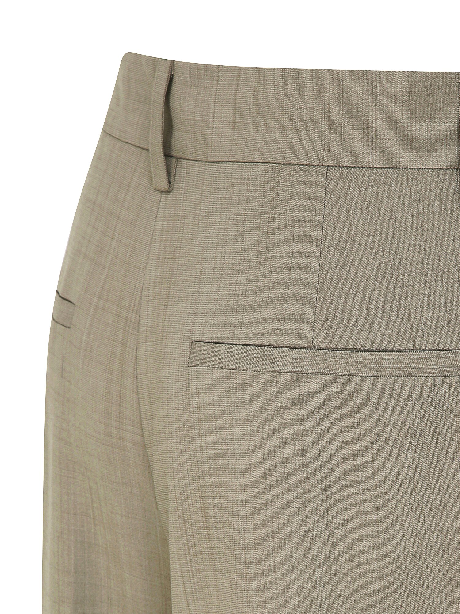 하이 웨이스트 원턱 와이드 팬츠 (KHAKI)