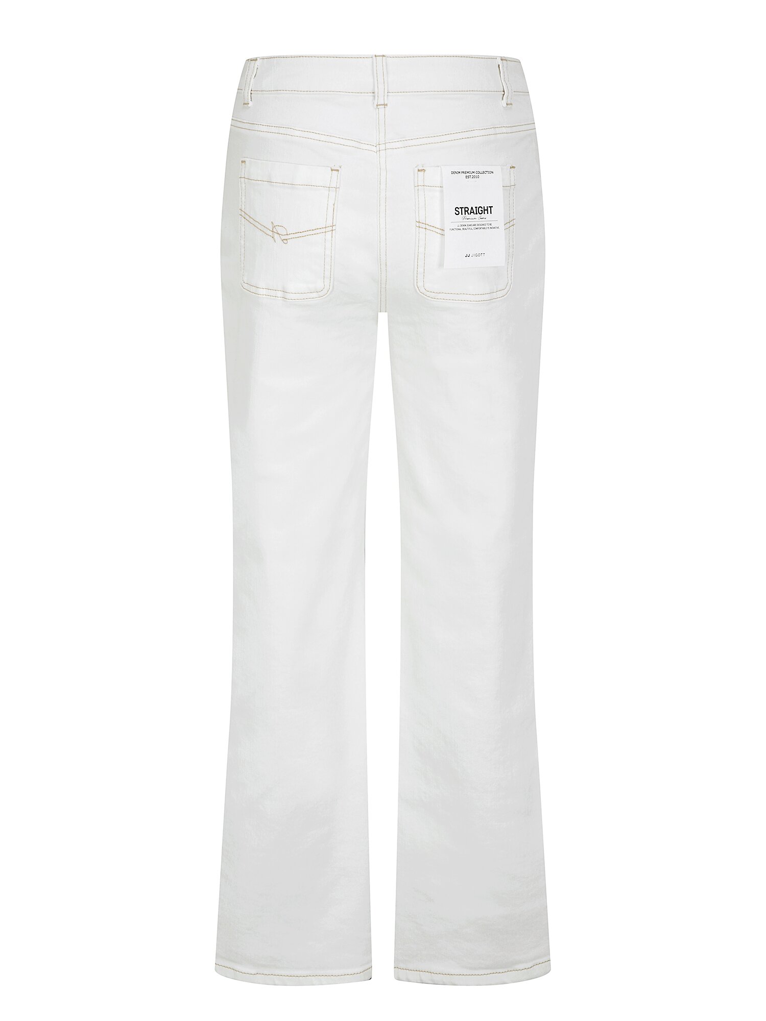 패치 포켓 일자핏 데님 팬츠 (WHITE)
