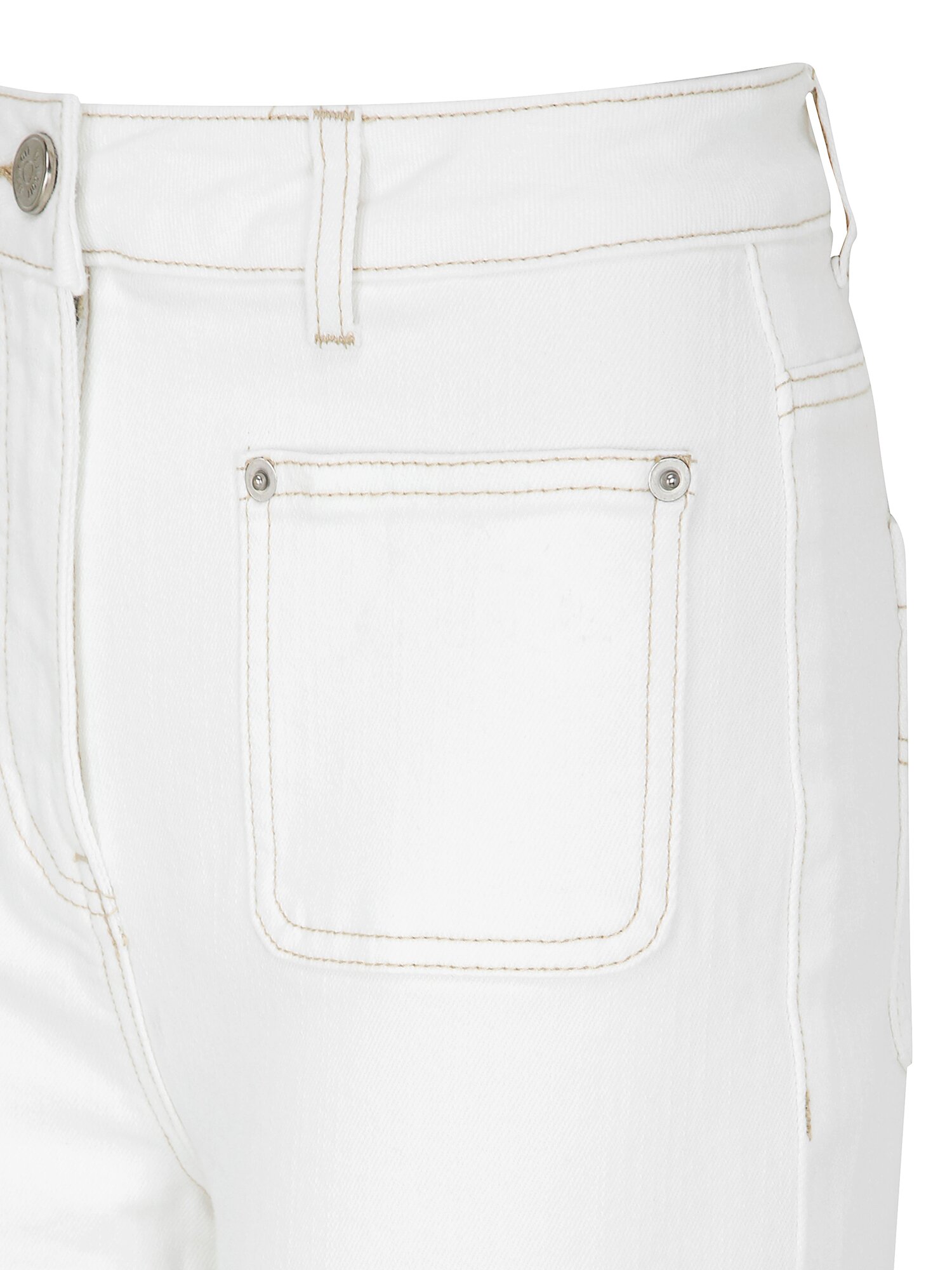 패치 포켓 일자핏 데님 팬츠 (WHITE)