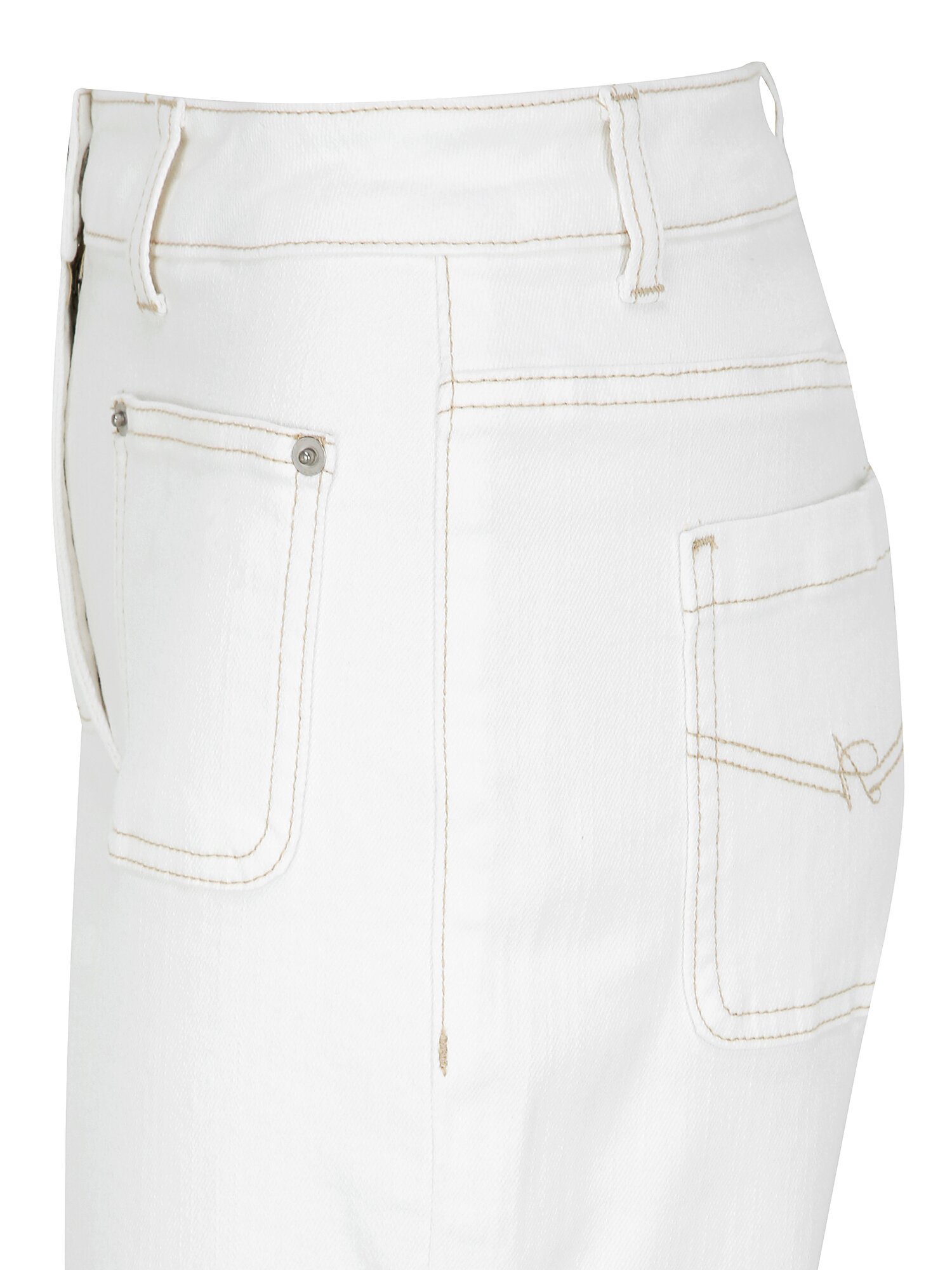 패치 포켓 일자핏 데님 팬츠 (WHITE)