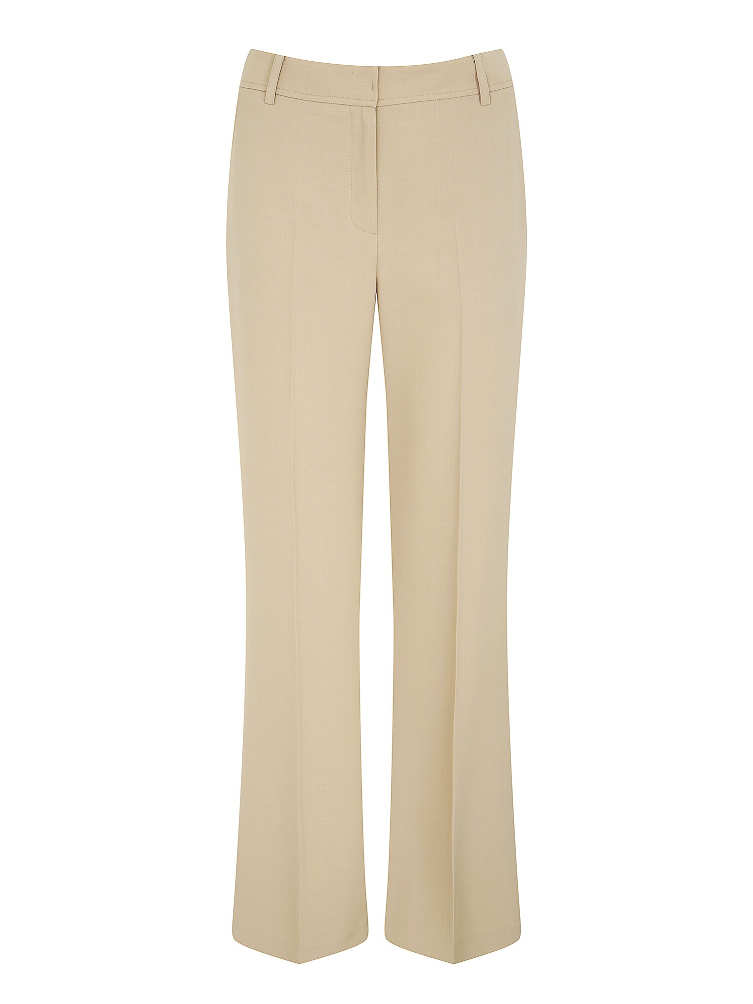 히든 버튼 슬림 부츠컷 팬츠 (BEIGE)