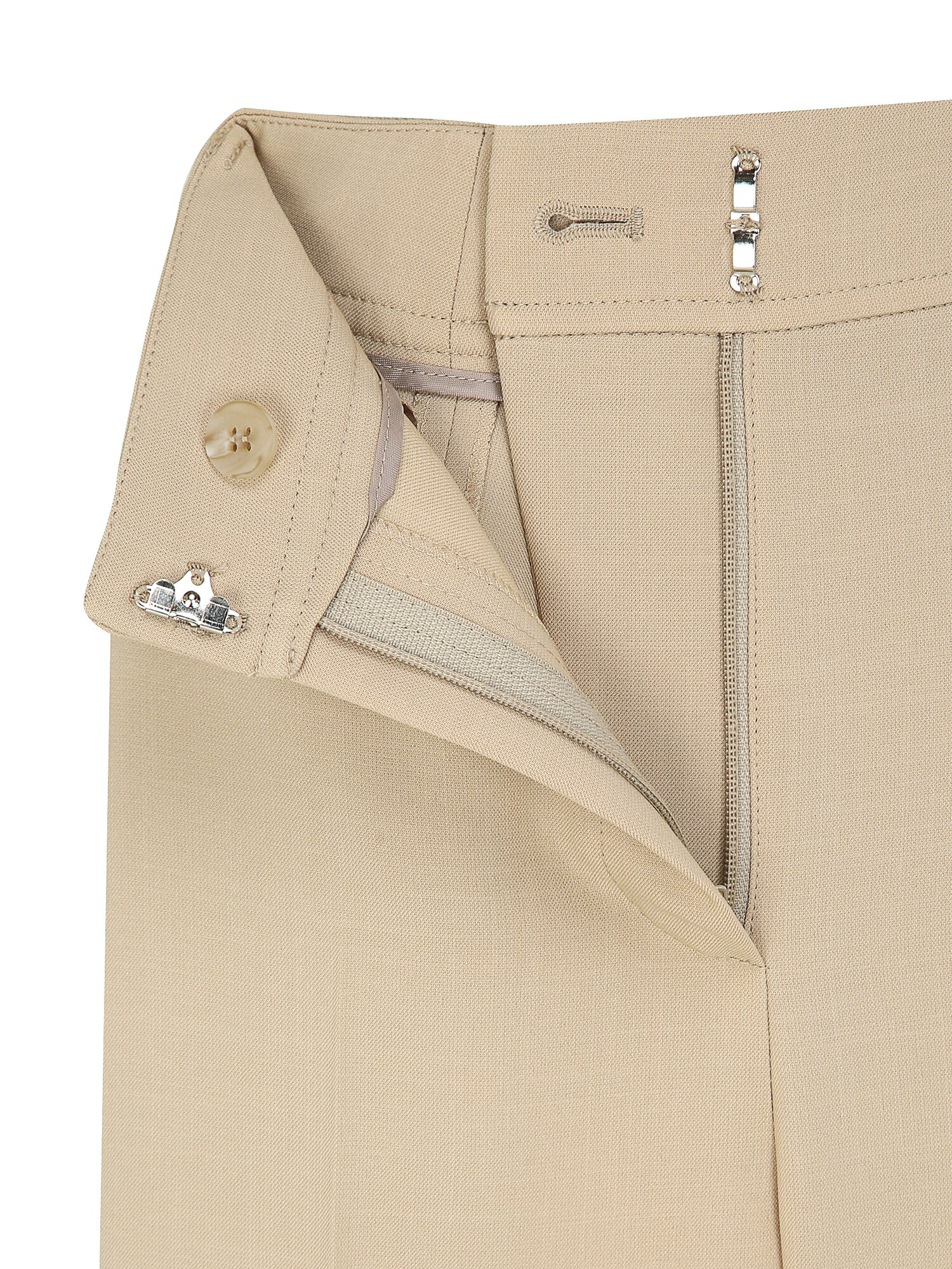 히든 버튼 슬림 부츠컷 팬츠 (BEIGE)
