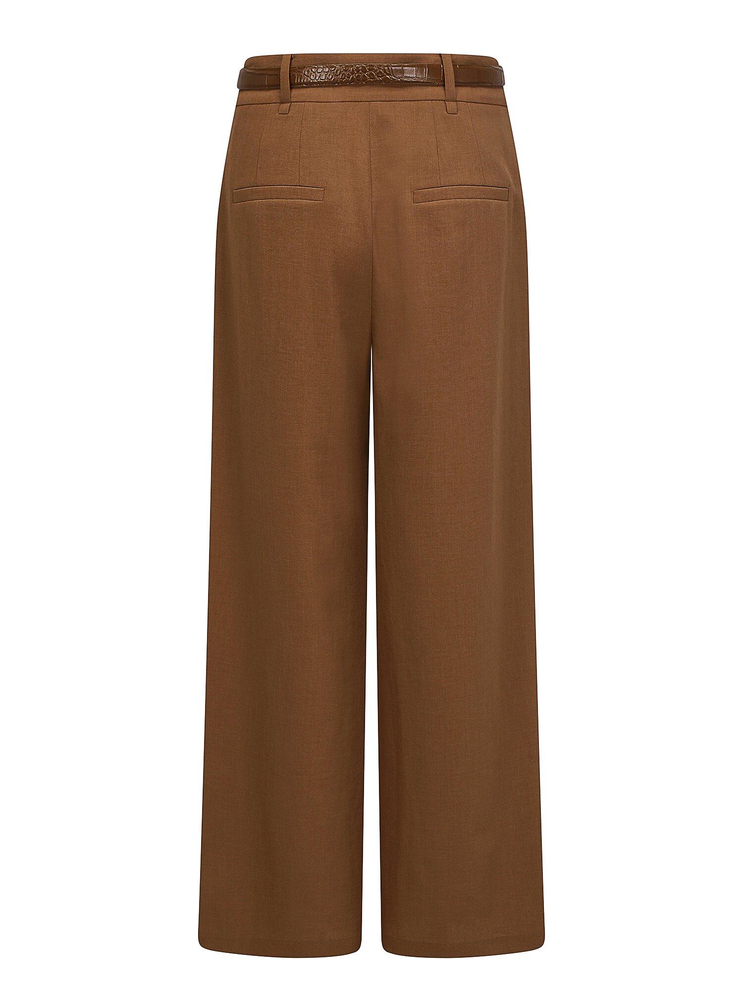 벨티드 투턱 와이드 팬츠 (LIGHT BROWN)