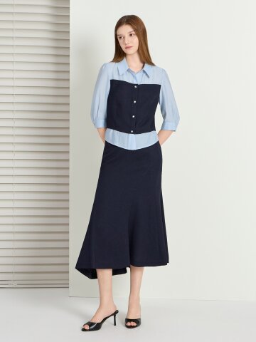 언밸런스 머메이드 스커트 