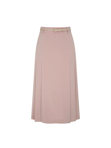 백 슬릿 사이드 플리츠 스커트 