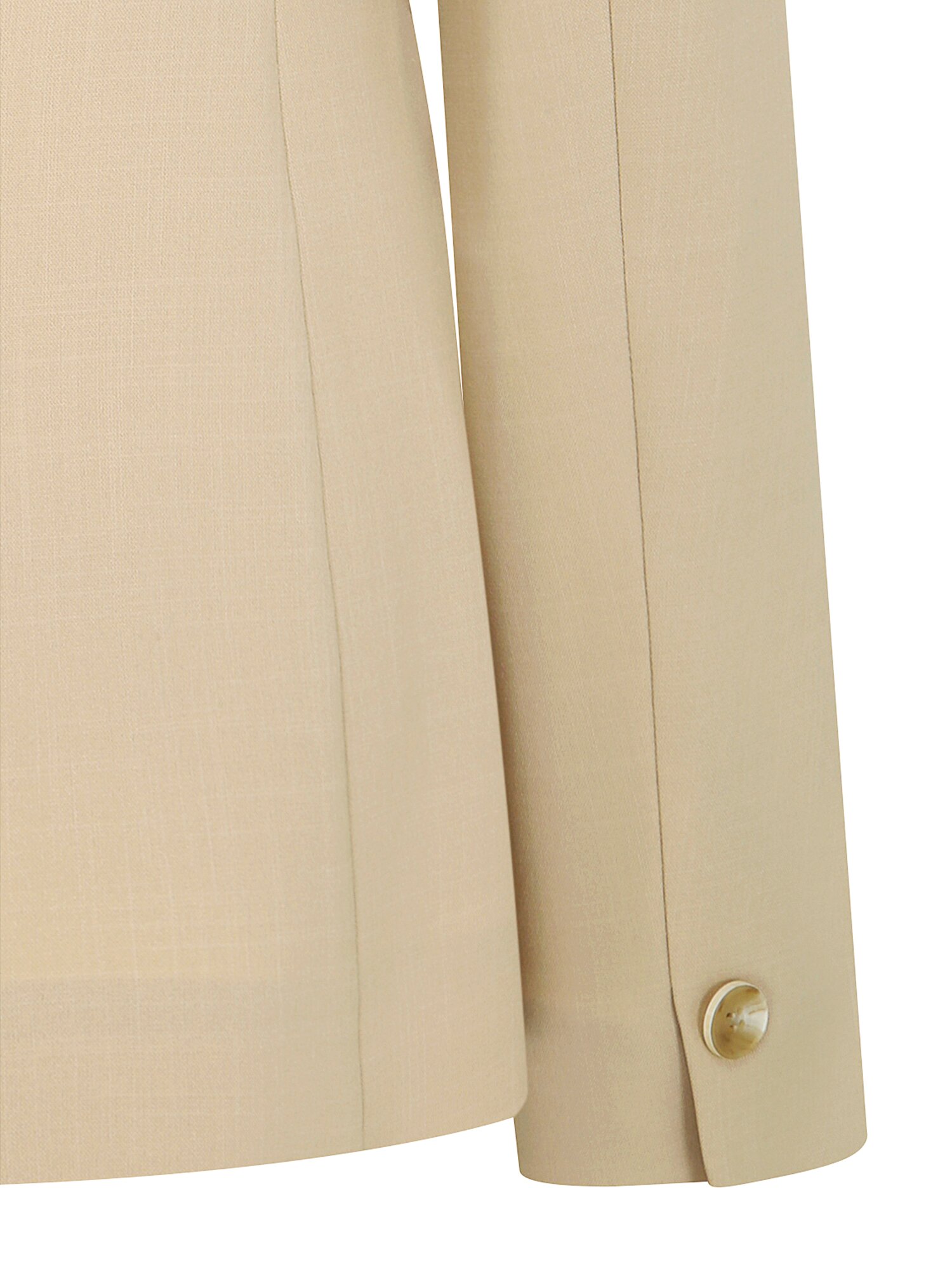 피크드 라펠 더블 원버튼 재킷 (BEIGE)