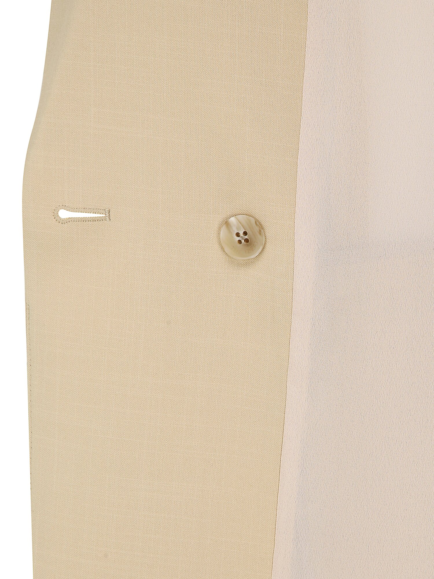 피크드 라펠 더블 원버튼 재킷 (BEIGE)