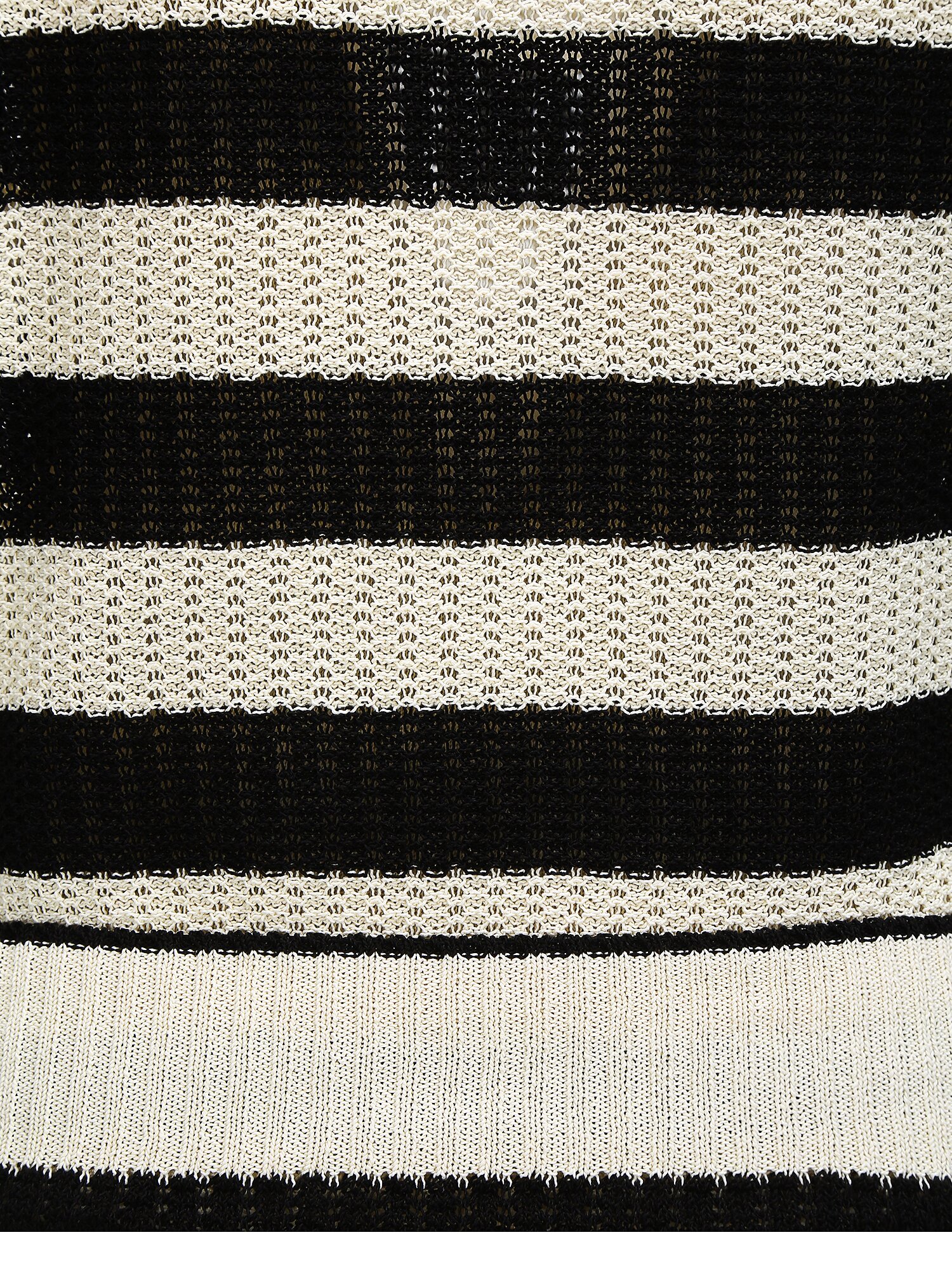 스트라이프 슬릿 칼라 풀오버 니트 (STRIPE BLACK)