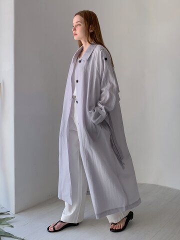 벨티드 싱글 버튼 롱 자켓 (2colors)