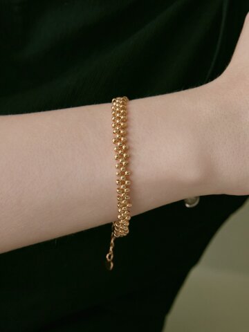 (18K Gold Plated) Flow Bead Bracelet