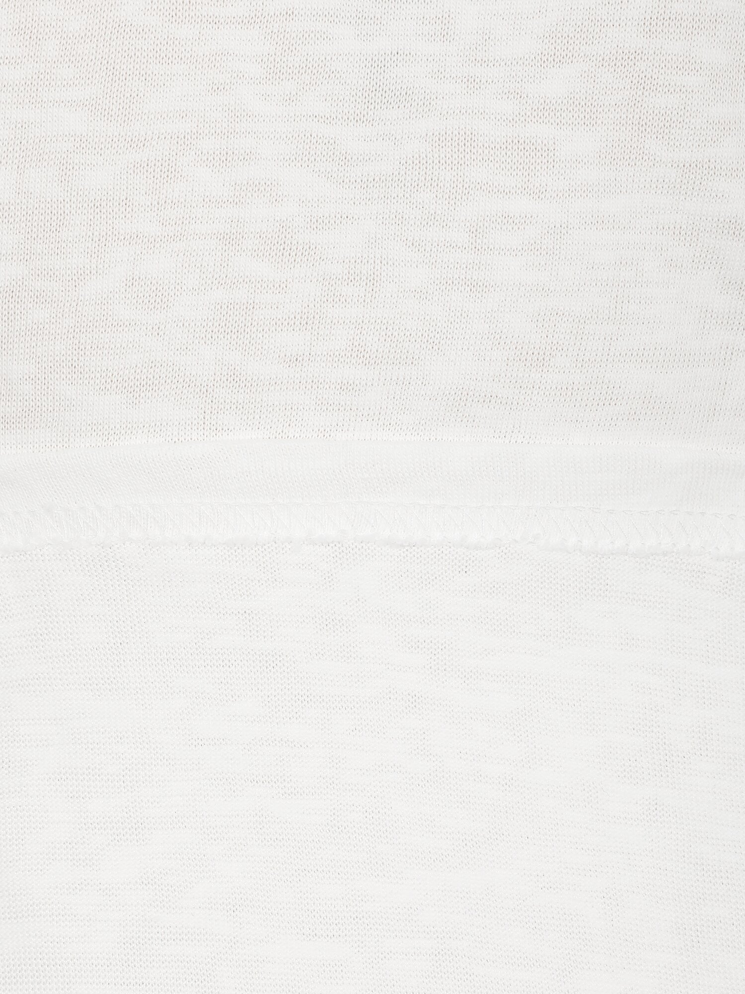 코튼 블렌드 자수 라운드넥 티셔츠 (WHITE)