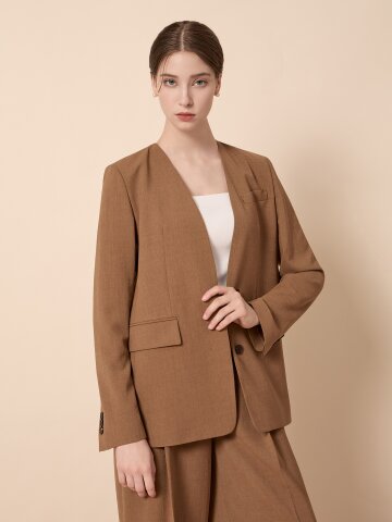 노카라 싱글 오버핏 자켓 