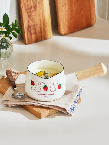 에지리) 스트로베리 미피 법랑 밀크팬 12cm