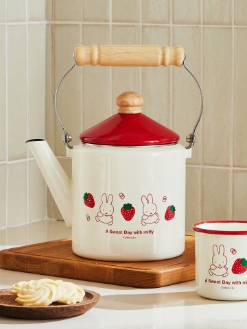 에지리) 스트로베리 미피 법랑 주전자 2L