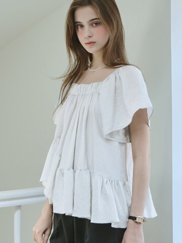 디아 오프숄더 셔링 블라우스_2 Colors