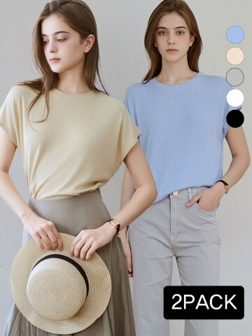 [2PACK] 엔드 소프트 하프 티셔츠