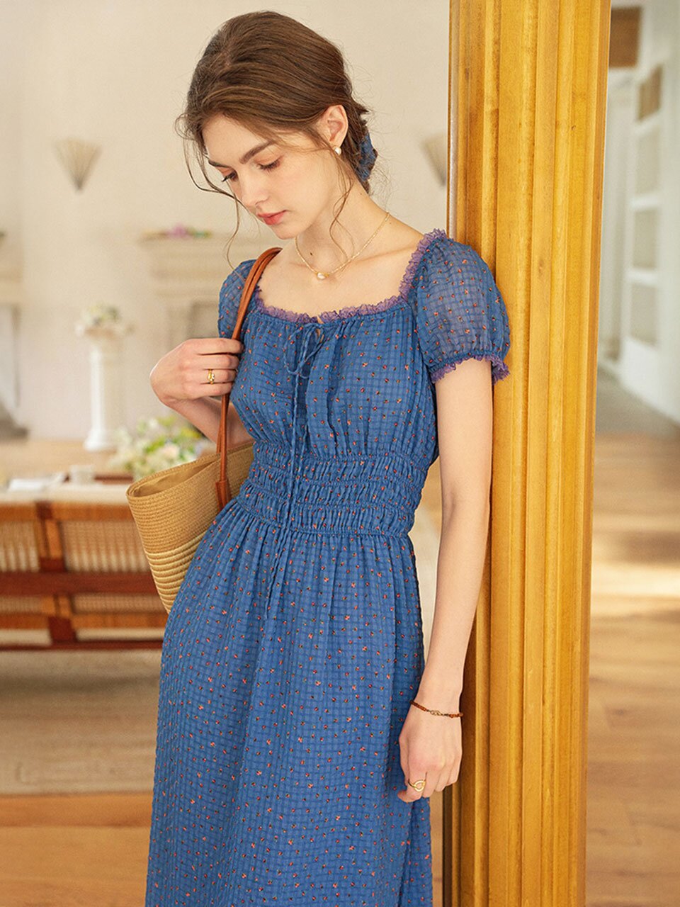 SR_Bubble plaid square dress