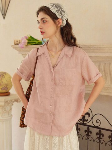 5/18 예약배송_SR_Fried color lace collar shirt