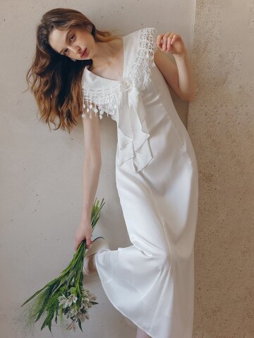 5/7 예약배송_LB_Feminine tassel v-neck dress