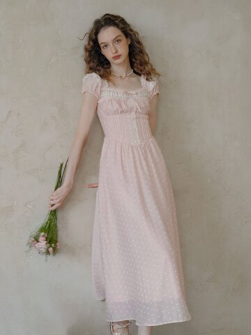 5/7 예약배송_LB_Romantic pink lace dress