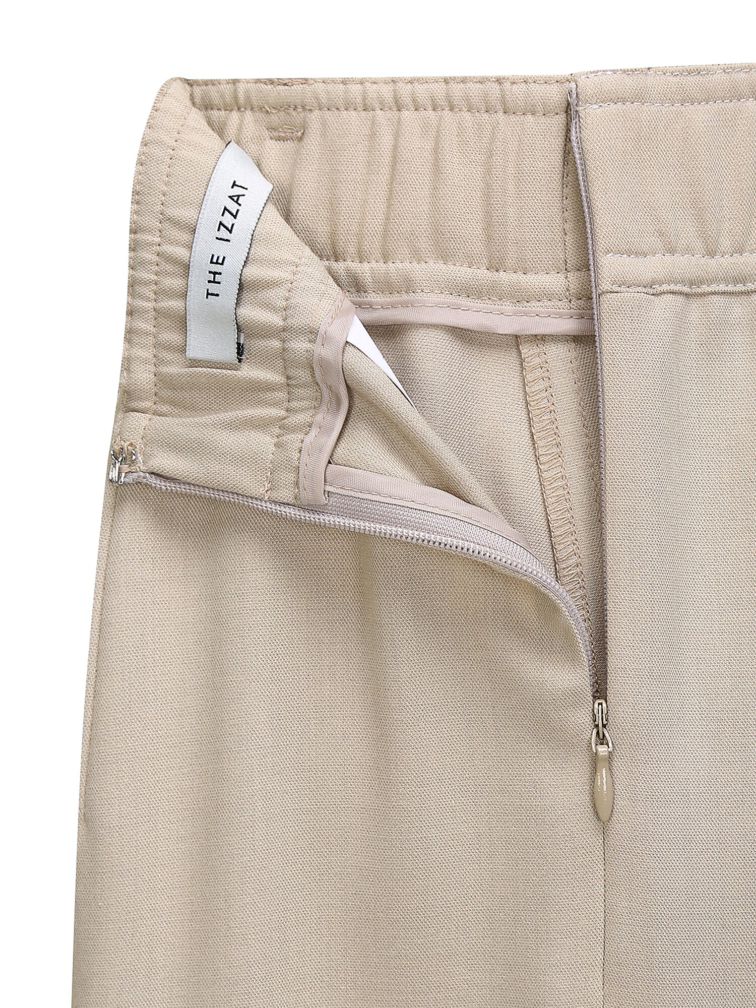 슬릿 백 밴딩 머메이드 스커트 (BEIGE)