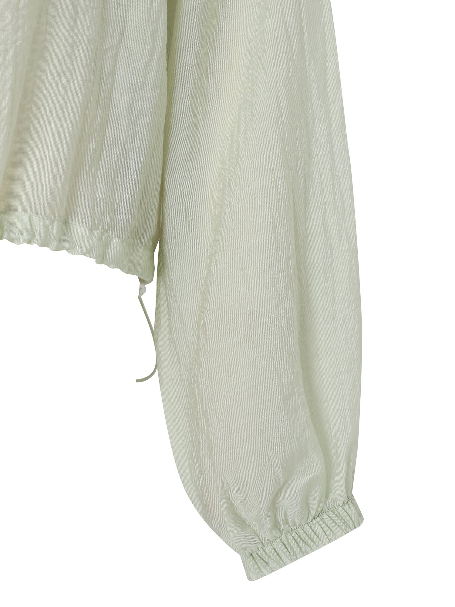 카라넥 린넨 라이크 집업 점퍼 (MINT)