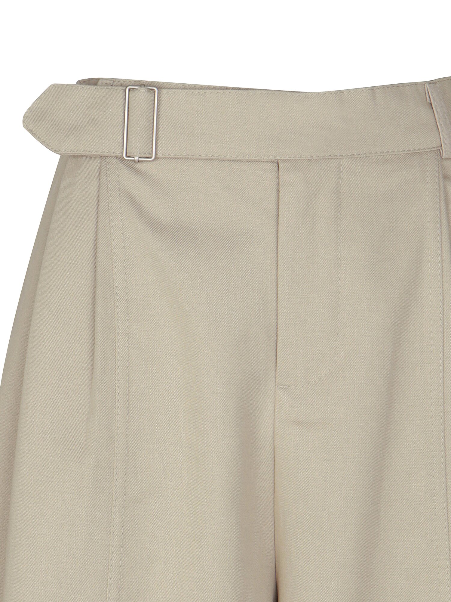투 턱 벨티드 와이드핏 숏 팬츠 (BEIGE)