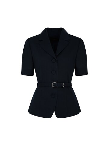 슬림핏 오픈 칼라 싱글 재킷 