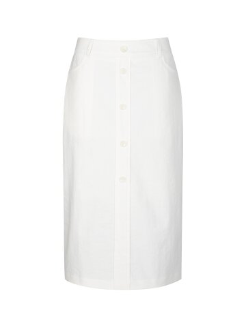 버튼 포인트 H라인 스커트 