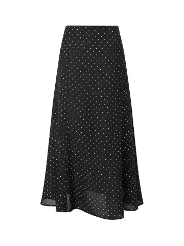 도트 패턴 플레어 밴딩 스커트 