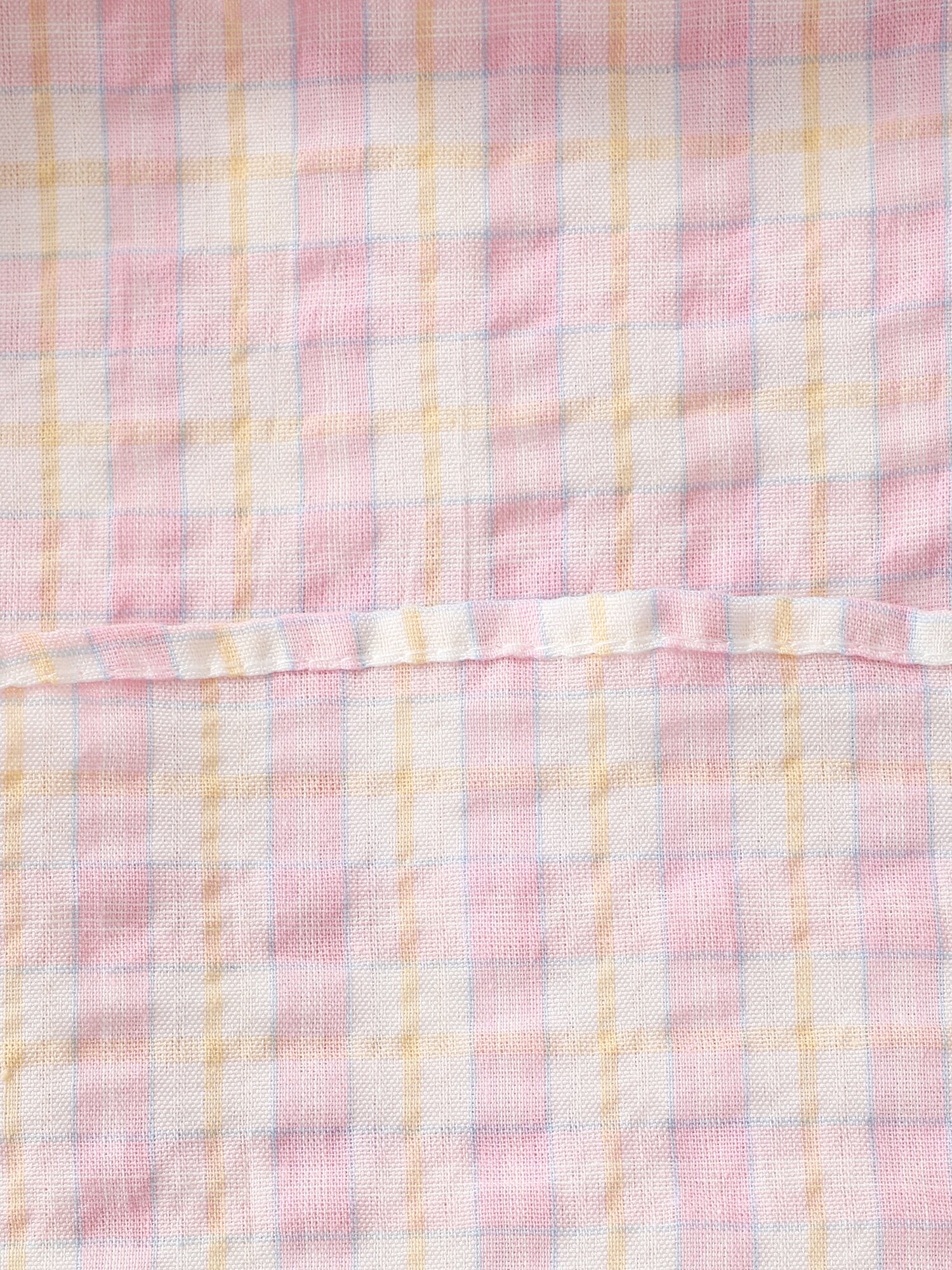탑 레이어드 체크 셔츠 블라우스 (PINK)