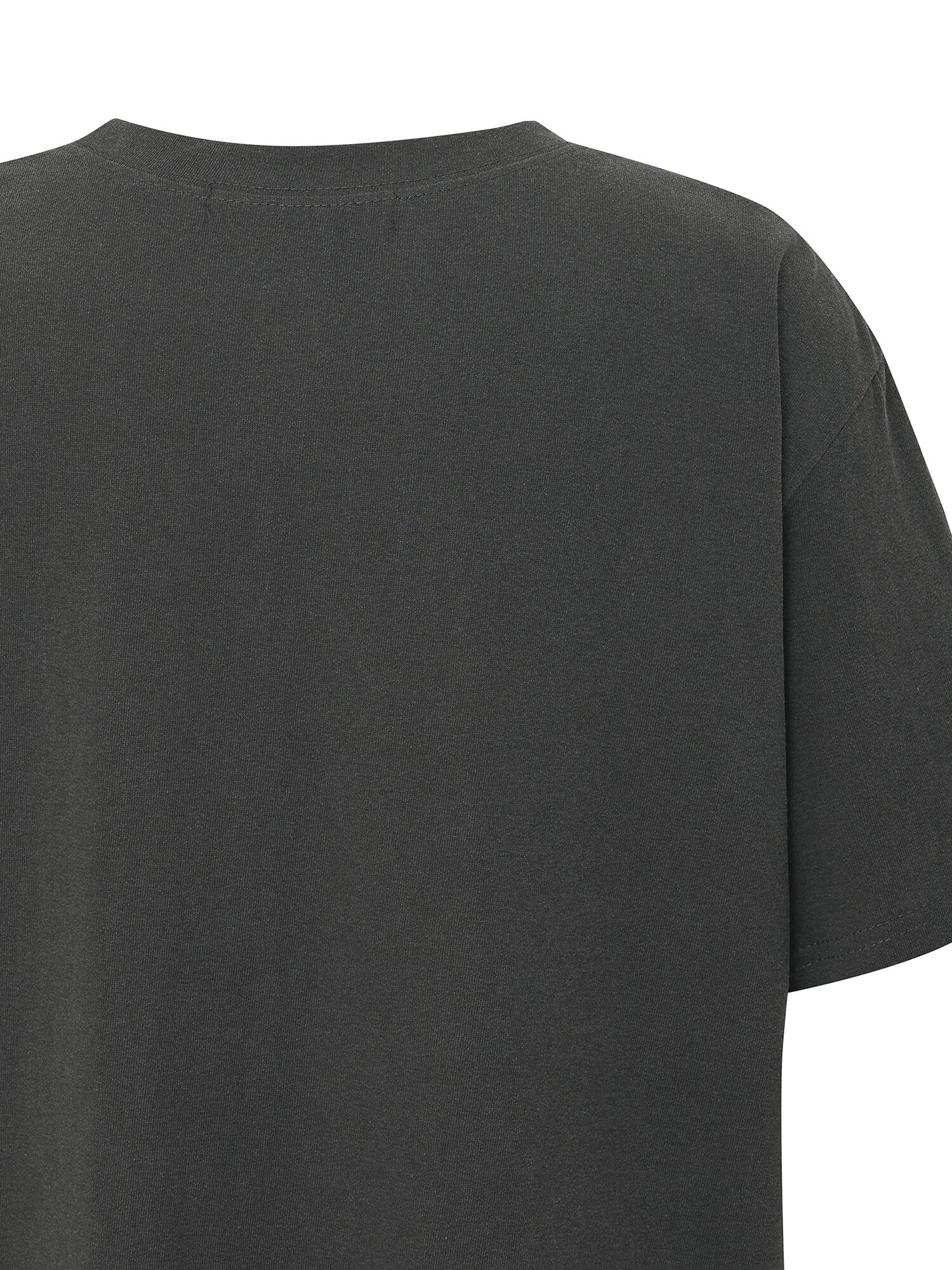피그먼트 프린팅 라운드넥 티셔츠 (DARK GREY)