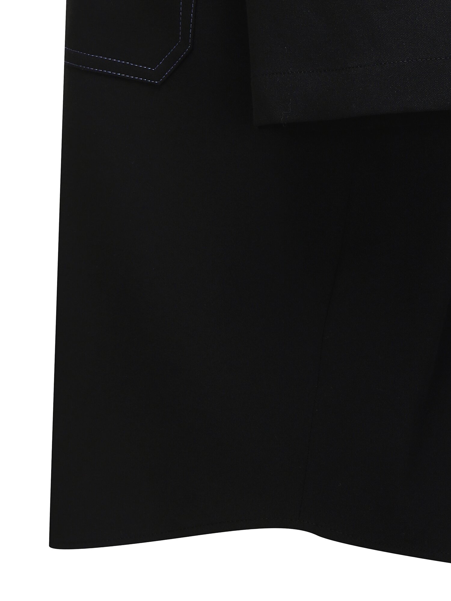루즈핏 포켓 오픈 칼라 블라우스 (BLACK)