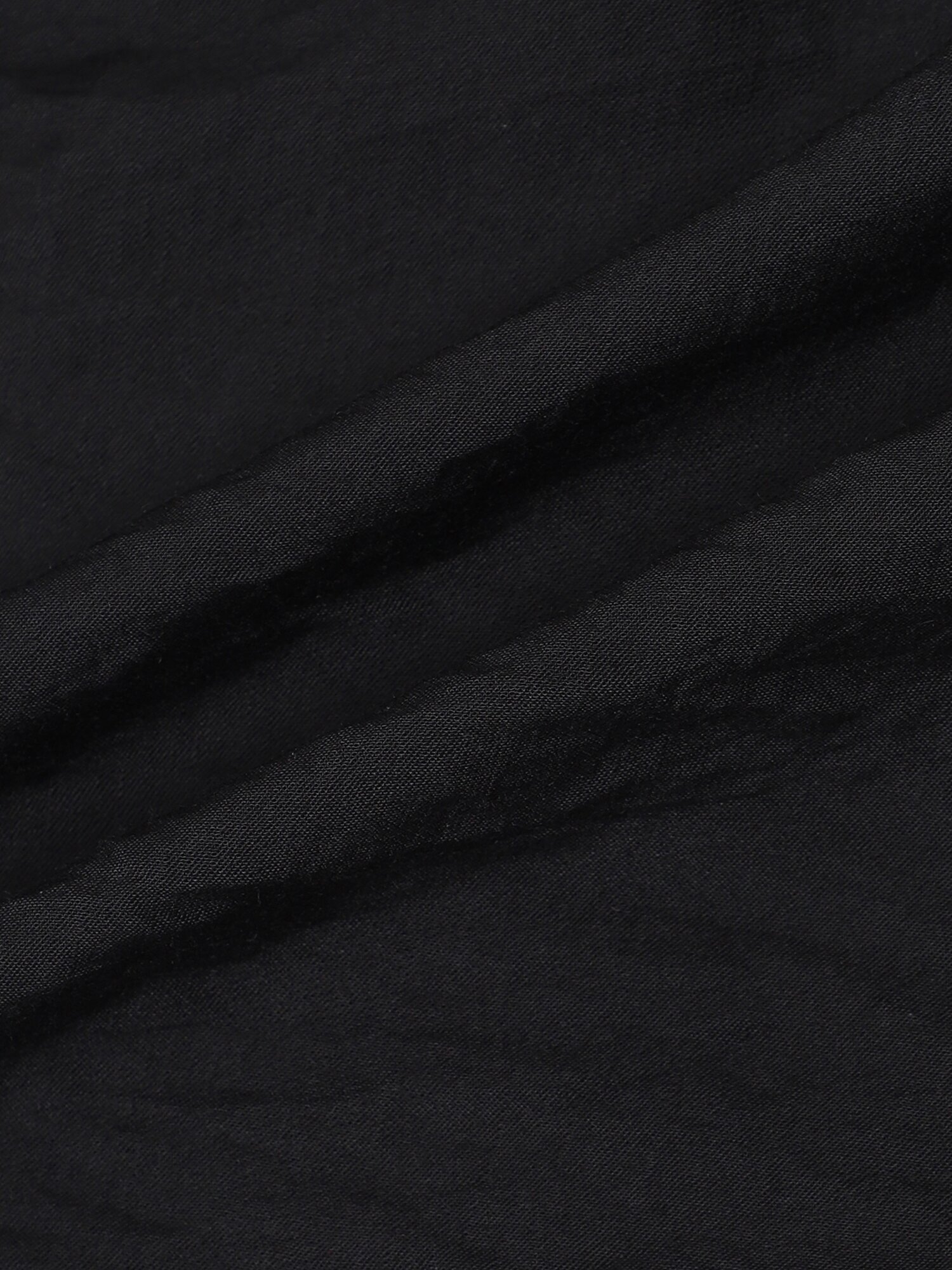 셔링 롤업 셔츠 칼라 블라우스 (BLACK)
