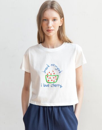 Cherry crop t-shirt_2color