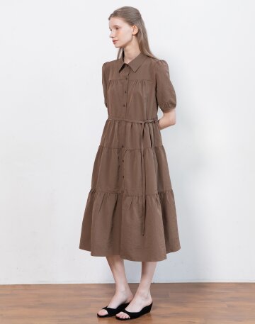 [5/20 예약배송] Tiered shirring dress_2color