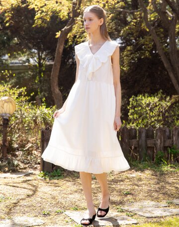 [5/15 예약배송] Sleeveless ruffle dress_2color