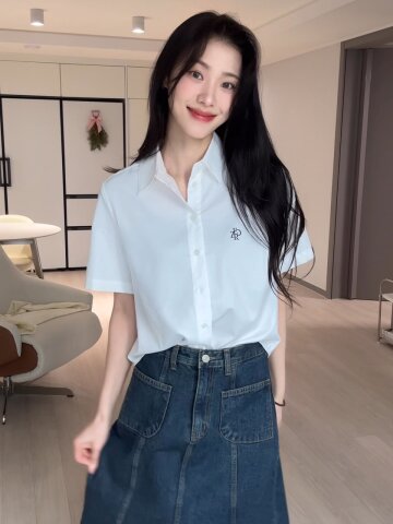 [4컬러] 반팔 링클 프리 셔츠
