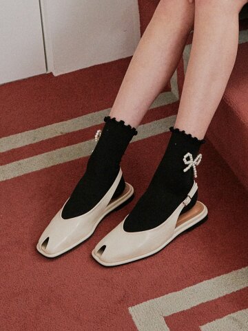 Keyhole Slingback Flats (att010-6)