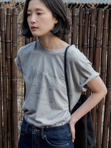 Prague park graphic Tee_MELANGE GRAY