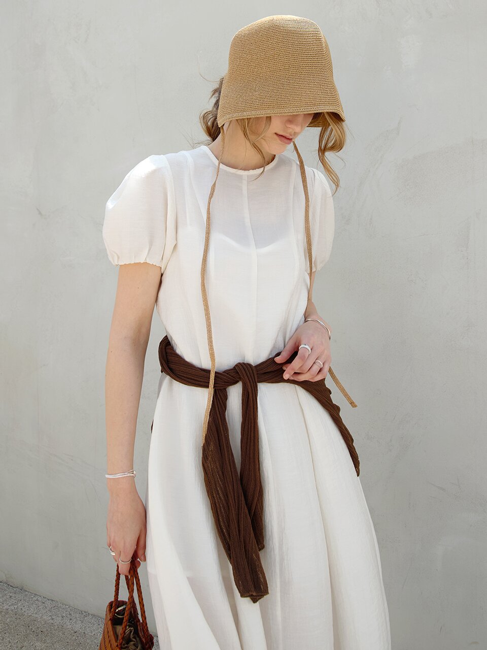 [SET] 플로우 슬립 세트 원피스 CREAM