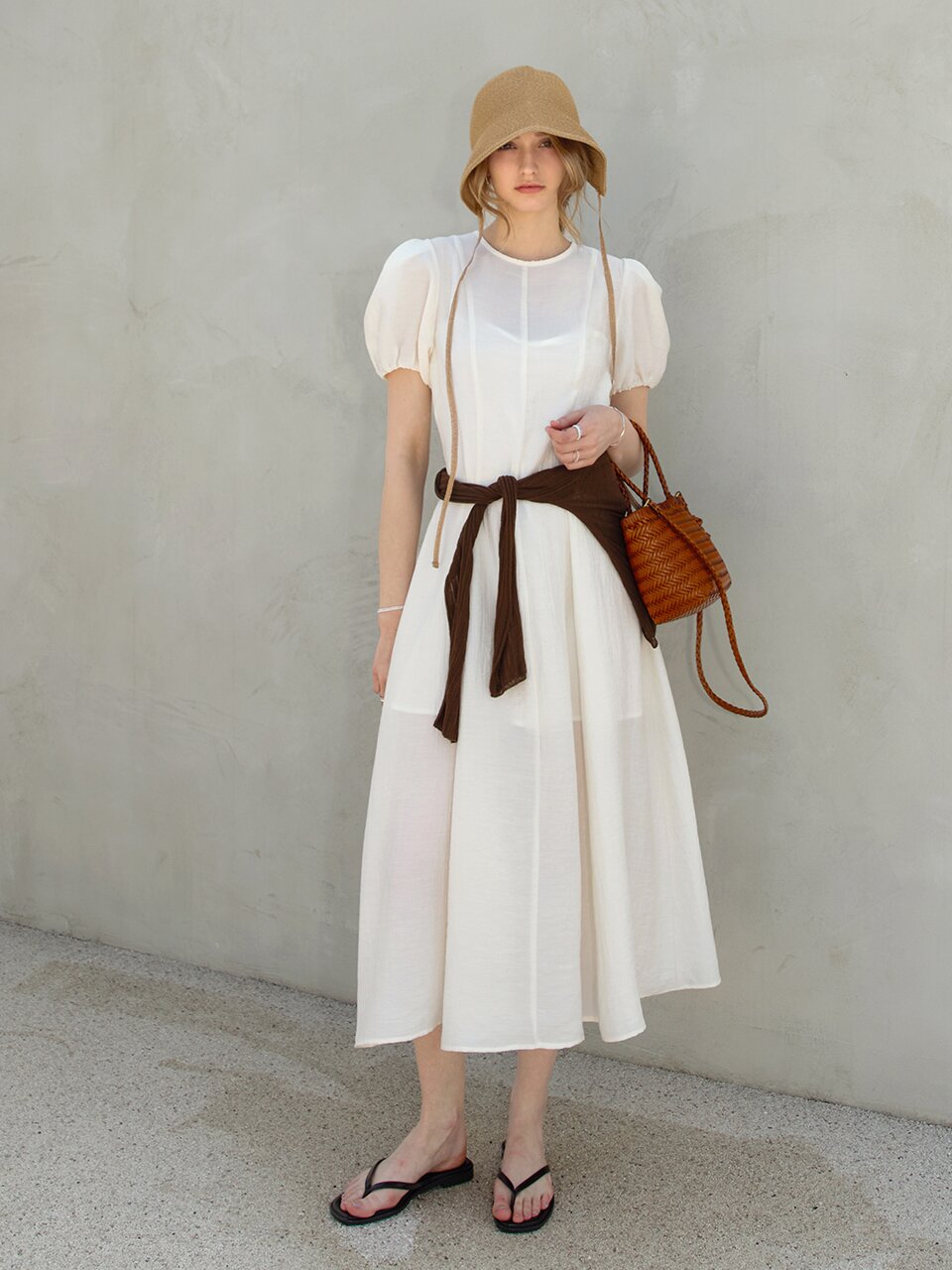 [SET] 플로우 슬립 세트 원피스 CREAM