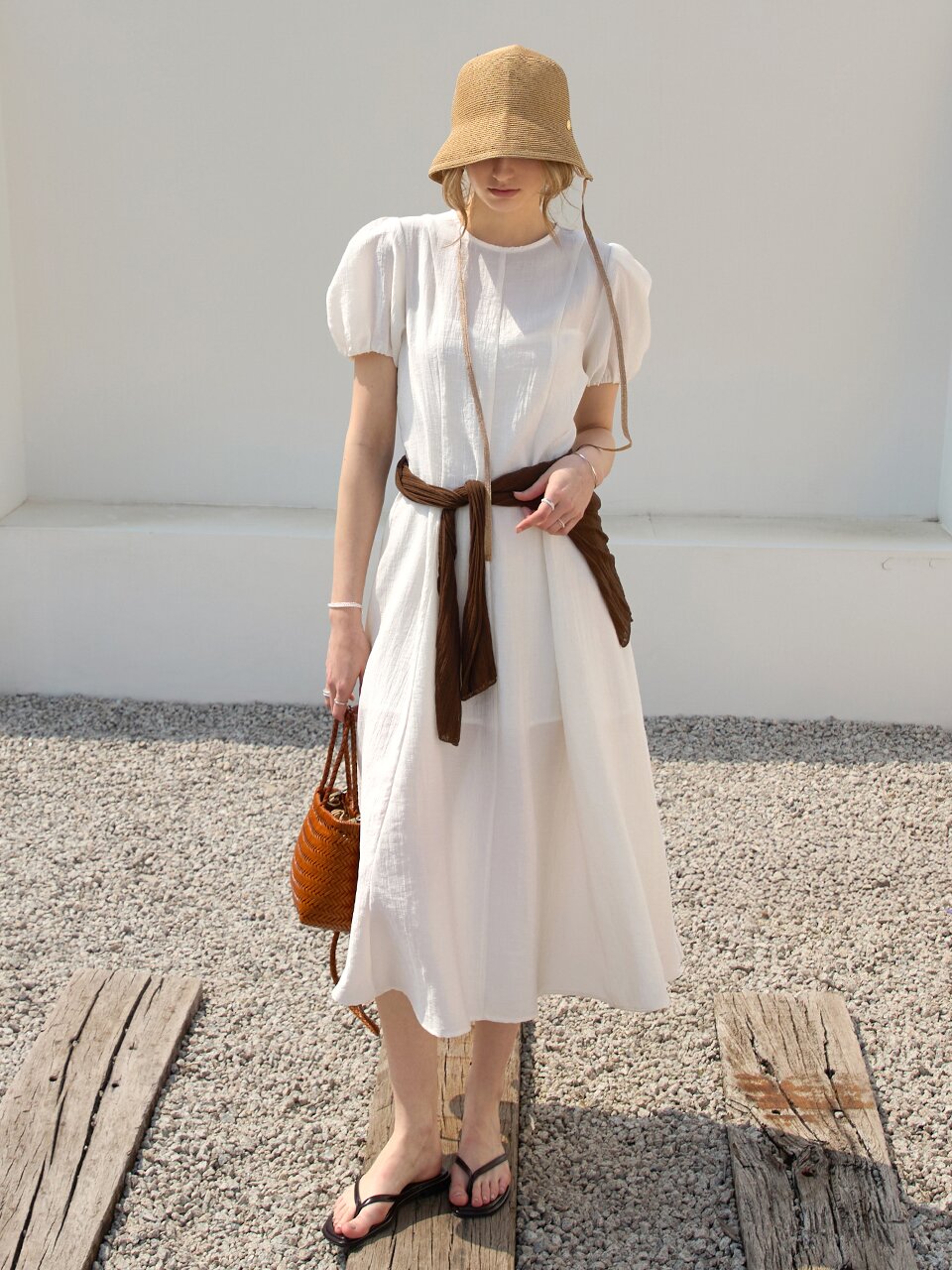 [SET] 플로우 슬립 세트 원피스 CREAM