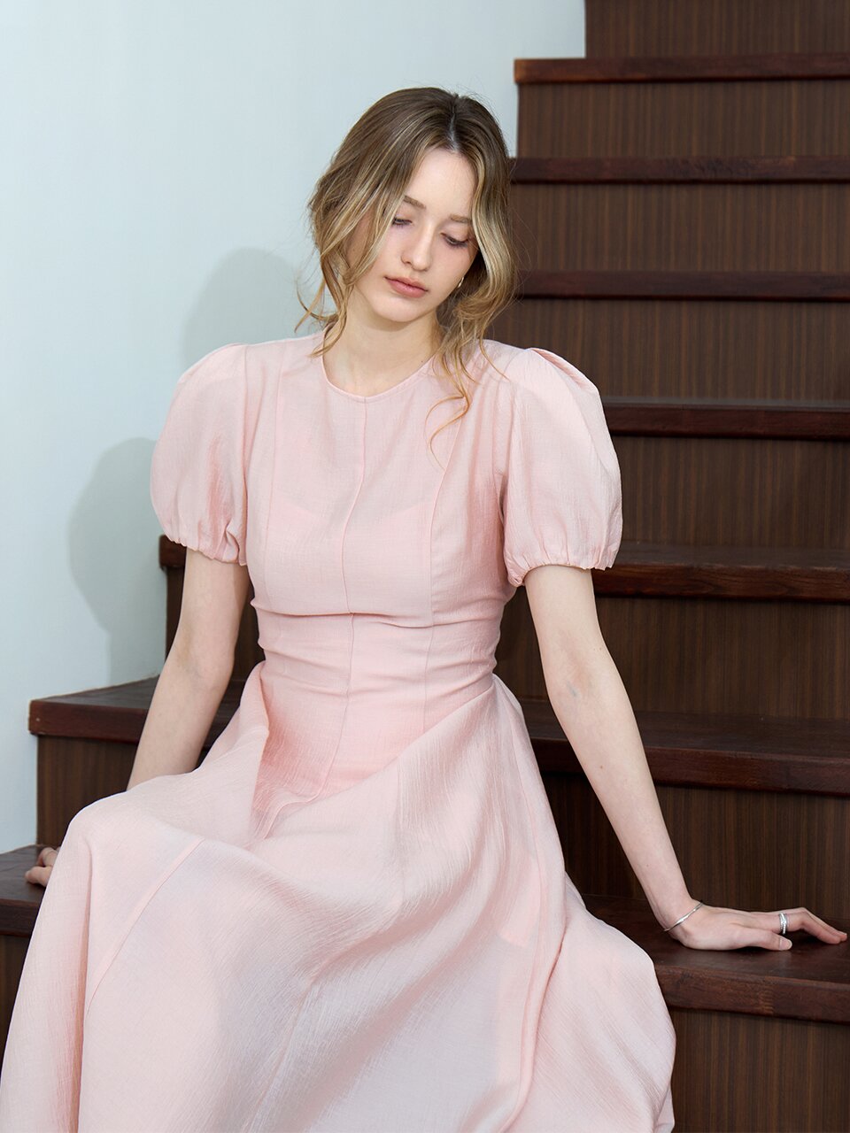 [SET] 플로우 슬립 세트 원피스 PINK