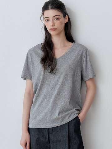 DRY V-NECK SHORT SLEEVE T-SHIRT 4COLOR(MGY)