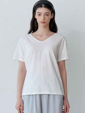 DRY V-NECK SHORT SLEEVE T-SHIRT 4COLOR(IV)