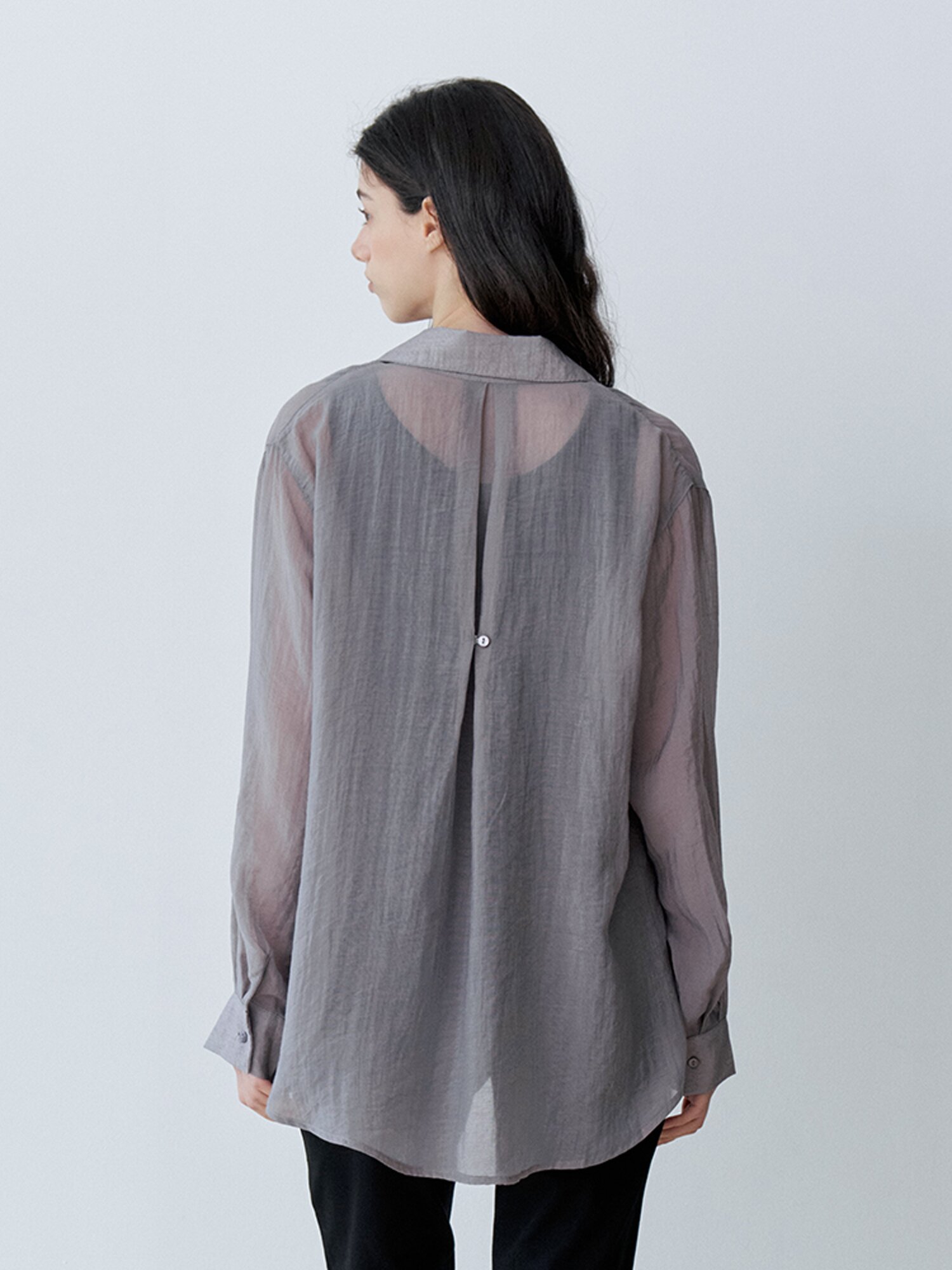 SUMMER LOOSE FIT SHEER SHIRT (GY)