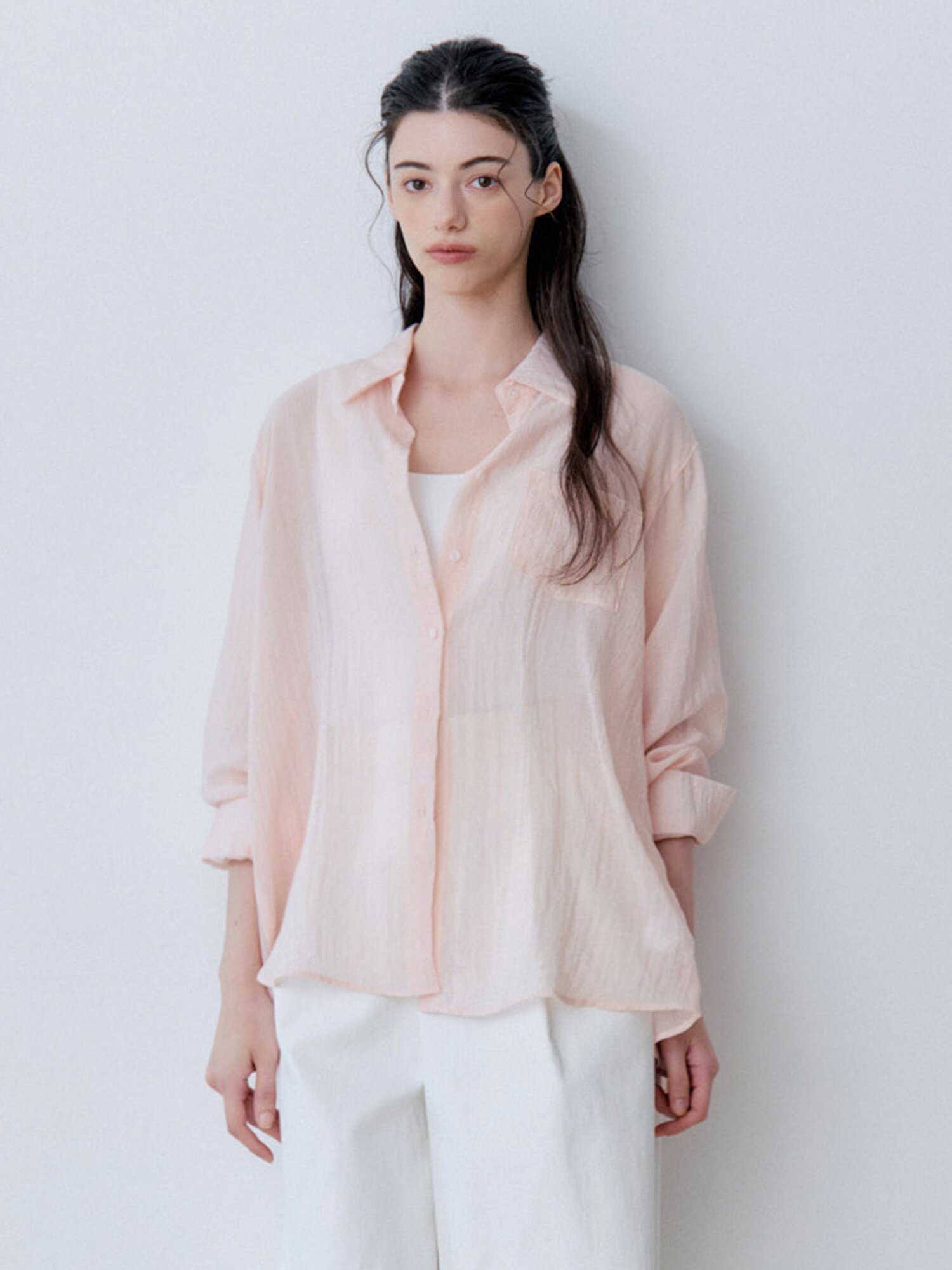 [여름 시어 셔츠] SUMMER LOOSE FIT SHEER SHIRT (PK)