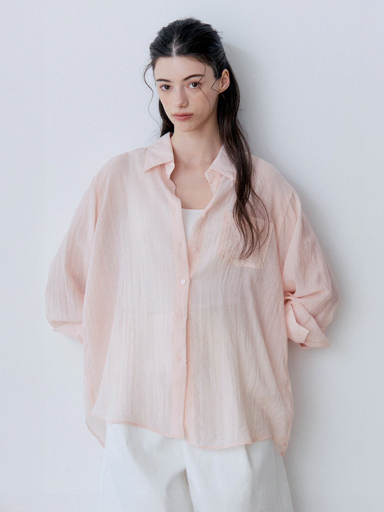 [여름 시어 셔츠] SUMMER LOOSE FIT SHEER SHIRT (PK)